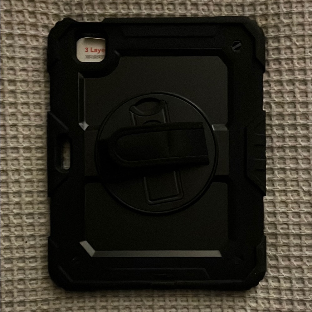 Black Multi-Functional Tablet Case With Carrying Strap